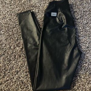 Aerie Black Faux Leather leggings